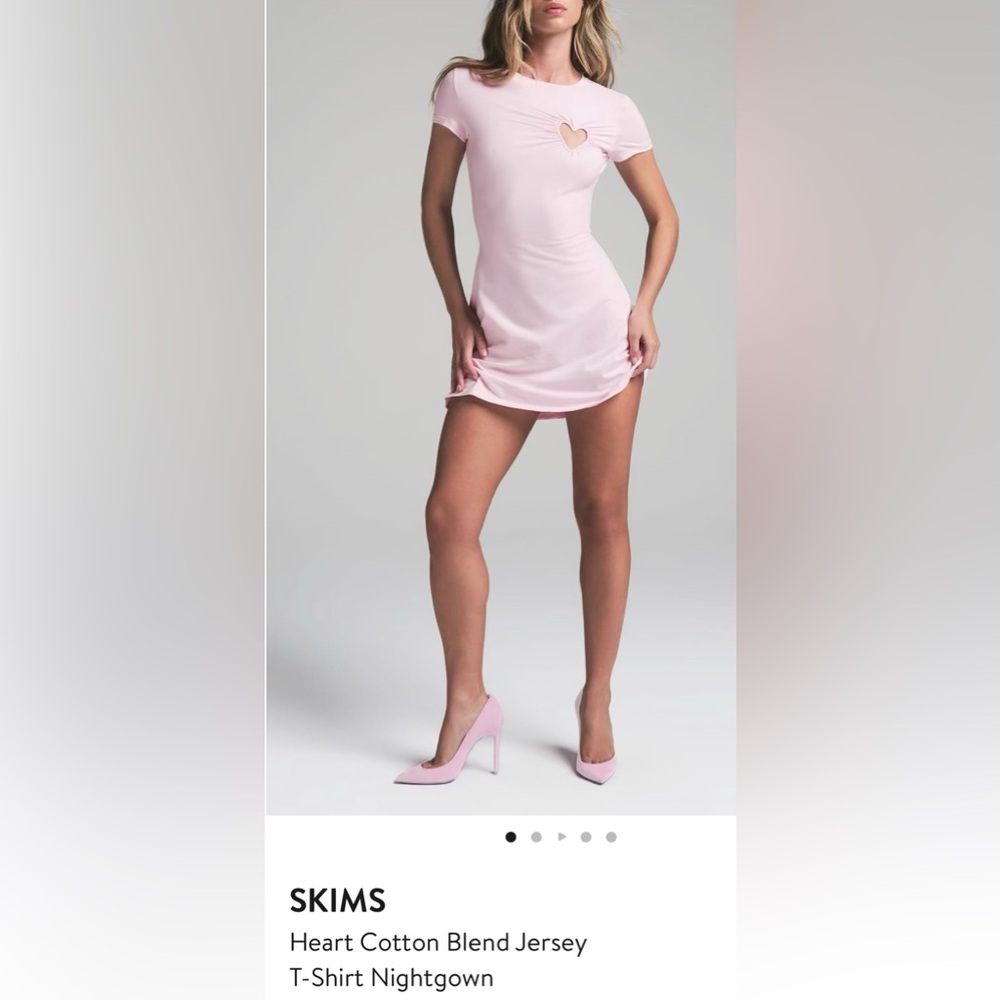 Pink Heart Cutout Dress